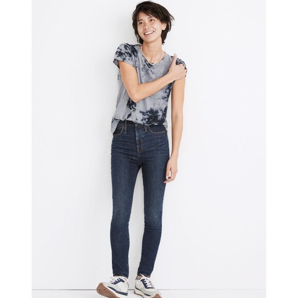 Women's Madewell Waist 27" Tall 11" High-Rise Skinny Jeans in Birchfield Wash - Picture 1 of 11